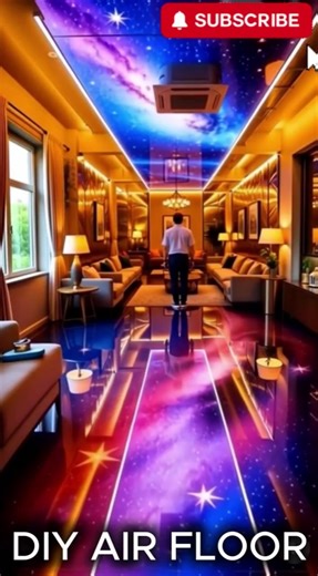 🌌 GALAXY IN YOUR ROOM! 3D Epoxy Resin Floor + Futuristic Wall & Ceiling Makeover