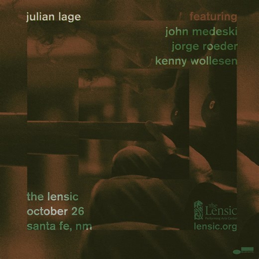 JULIAN LAGE QUARTET OCT 26 | THE LENSIC Julian Lage brings a brand-new quartet—John Medeski, Jorge Roeder, Kenny Wollesen—for music that sparks, listens, and lifts off. Four masters. Infinite conversation. Tickets on sale now: https://lensic.org/events/julian-lage-quartet/ | Lensic Performing Arts Center