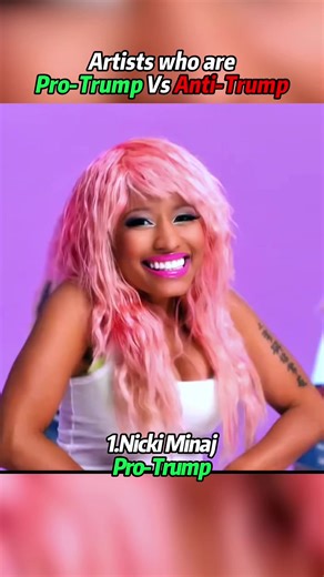 Artists who are Pro-Trump vs. Anti-Trump! #nickiminaj #trump #cardib #erikakirk #usa