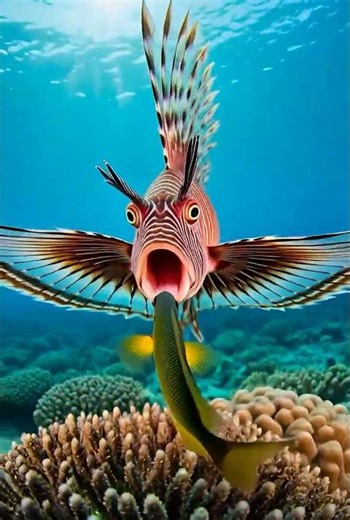 Lionfish Engulf Prey | Cinematic Reef Strike