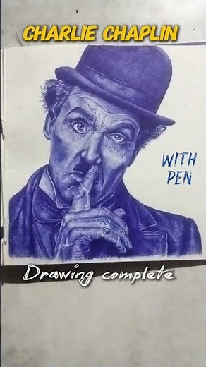 Charlie Chaplin drawing complete