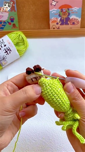 Tiny Crochet Monster 👾✨ So Easy & Adorable! #Crochet #CrochetMonster #diy #crochetdiy #handmade