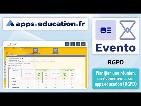 Tutoriel - Evento par Renater / Apps-education de l'EN (planifier événement, réunion, RDV...)
