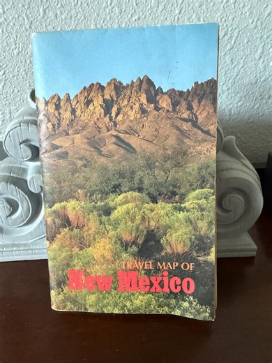 Vintage 1980s New Mexico Travel Map – Orange Retro Road Map Decor - Etsy