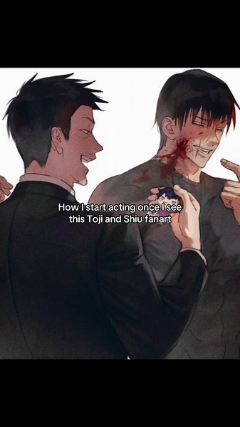 FANART IS BY naspibon_ox ON X || THEY SO FINEEEEE AHHAHAHDHHEJANND IM KICKING MY FEETSS #neededsomethingtopost #satire #toji #tojifushiguro #shiu #shiukong #fanart #jjk #jjkfanart #jujutsukaisen #fineshyt #jujutsukaisenfanart #freaky #freak #relatable #fyp #joke