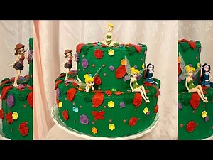 TINKERBELL Cake- Disney Fairies- Tinker bell cake decorating idea