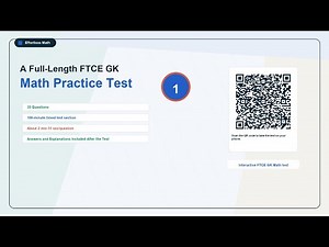Full FTCE GK Math Practice Test 1 | 35 Questions with Answers