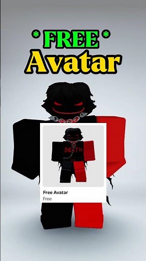 FREE BLACK & RED AVATAR ON ROBLOX! 💀🔥 #roblox