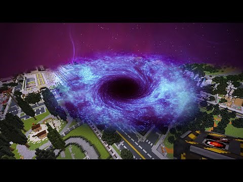 Black Hole VS Minecraft CITY.. (black hole mod)