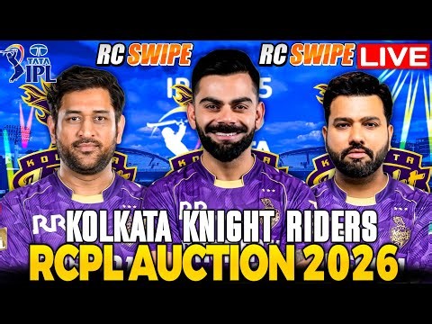 🔴LIVE RCPL Auction 2026 |Kolkata Knight Riders |Real Cricket Swipe|