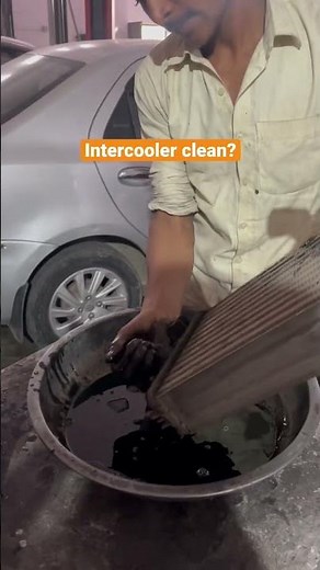 Every car Intercooler cleaning process .. How ? #mechanical #car #automobile #ytshorts #viral