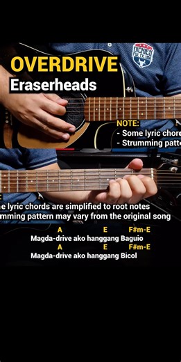 23K views · 291 reactions | Overdrive - Eraserheads (1995) Easy Guitar Chords Tutorial with Lyrics Part 1 SHORTS REELS  #DocOTEPStudio #DocOtepGuitarTutorial | Doc OTEP Studio | Facebook