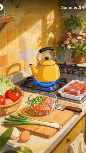 Peaceful Anime Cooking 🌸 | Cozy Kitchen Food Making | Relaxing Aesthetic Video #AnimeCooking#anime