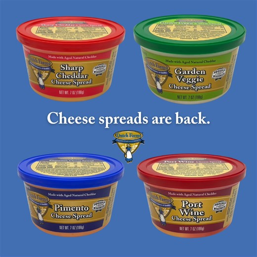6.4K views | Dutch Farms cheese spreads are versatile, delicious and a Midwest staple. After all, we are the number one dairy brand in Chicago. Try one of our four flavors today! | Dutch Farms | Facebook