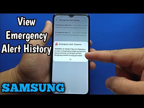 How to view emergency alert history on Samsung Galaxy A02