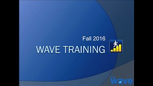 Wave Training Fall 2016 pt 2