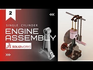 Single Cylinder Engine Assembly-Part 2|Solidworks Tutorial for Beginners |Connecting Rod| CURIOS
