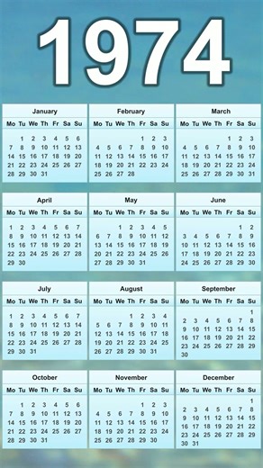 1974 Calendar