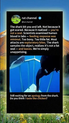 Why Sharks NEVER Actually Want To Eat You! 🦈 #Facts #Ocean #Wildlife