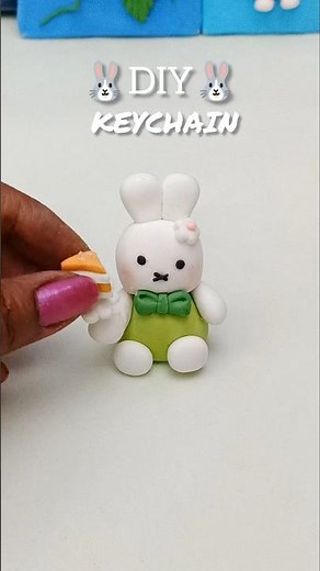 Wait… Mini Bunny Cake Keychain?! 🐰🎂 So Adorable & Satisfying 😍 #shorts
