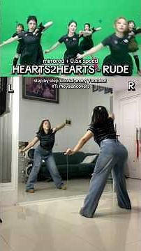 HEARTS2HEARTS ‘RUDE’ Dance Mirrored + Slowed 0.5x speed // #h2h #Rude #DanceTutorial #hearts2hearts