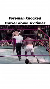 Foreman brutalized Frazier for the duration of the fight, scoring six knockdowns over the champion. | Boxing Classic TV