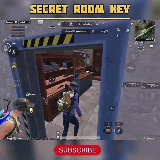 Get the Secret room location key🔑all loot Secret Room Key ￼#bgmi #pubg #secretlocations