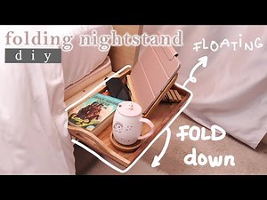 $32 DIY Floating & Folding Shelf Nightstand - Easy & Cheap