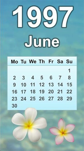 June 1997 Calendar