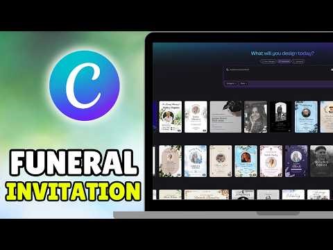How To Make Funeral Invitation Card & Poster In Canva (2026) - Full Guide