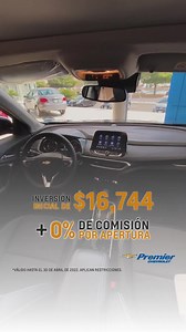 Comienza una nueva aventura en tu Tracker 2022 😎🚗. Aventúrate con solo una inversión inicial de $16,744 0 % de comisión por apertura. ¿Qué estás esperando? Solicita más información 👉📲 https://bit.ly/VentasPremierChevrolet | Premier Chevrolet