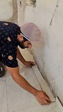 Watch This Genius Idea to Repair a Ceramic Tile Baseboard 😮#satisfying