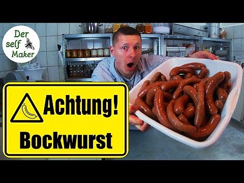 Bockwurst selber machen/ Bockwurst im Heißrauch/ So kannst du auch eine Wurst herstellen