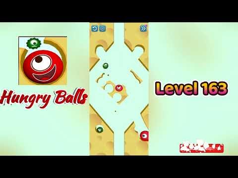 Hungry Balls Level 163 Walkthrough | Addictive Puzzle Challenge 🍽️⚽ | Go Answer