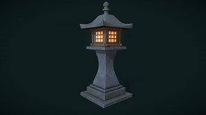 Japanese street lamp - Download Free 3D model by Dmitriy Baturinets (@Baturinets)