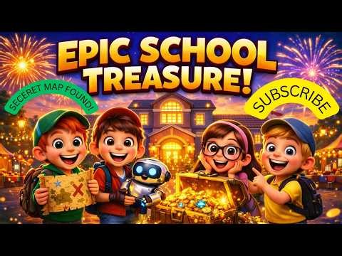 Epic School Treasure Adventure 🏫 Hidden Secrets, Robot Chaos & Festival Fun | Full Cartoon Story