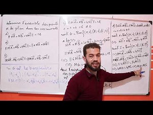 The barycenter in the plane: the characteristic property of the barycenter and the set of points M