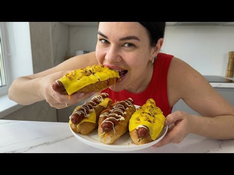 🌭 Big Bite Dog with Crispy Onions and Melted Cheese