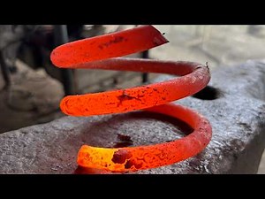 Forging from shock absorber spring to Knife