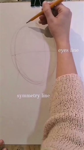 Face Symmetry Basics | How to Draw a Perfect Portrait ✏️ #shorts
