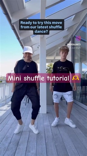 Try this mini shuffle dance tutorial! Let us know if you want more!