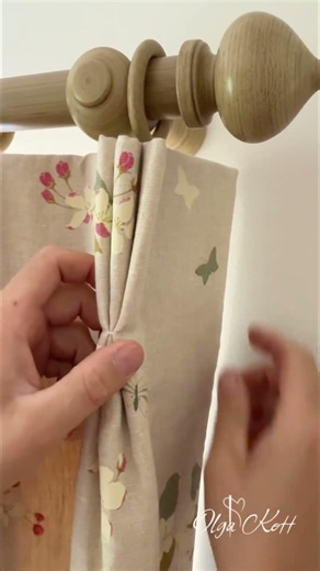 How to block the light from the sides of your curtains 🪡 #sewing #olgakott #tips #sewingtutorial
