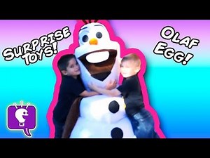 HobbyKids open a Giant Frozen OLAF Egg with Surprise Toys