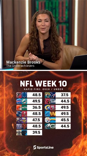 NFL Week 10 rapid fire totals! 🔥 #nflweek10 #nflbetting #packers #eagles #nflbestbets | SportsLine