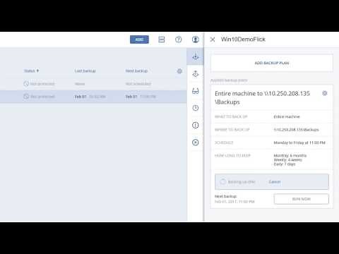 Acronis Backup 12 Demo Video: Backing up Your Windows