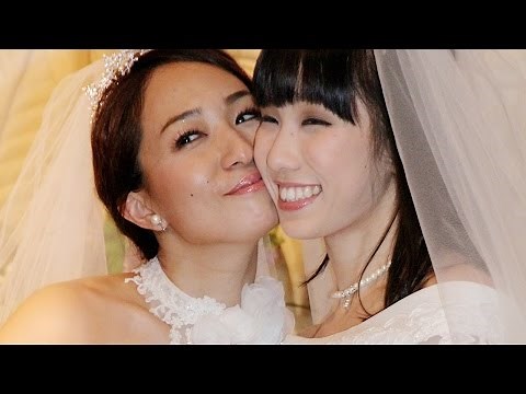 Fumika Ichinose & Akane Sugimori "I had some marriage blues" "Same-sex marriage" wedding press co...