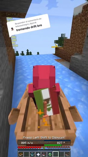 Respuesta a @fafanoelnegro_tigrevk Minecraft Boat Parkour #minecraft #drift #iceboatracing