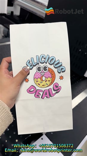 Digital printing on paper bags | kraft bags #cmyk #printing #digitalprinter #machine