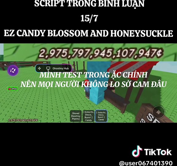 #CapCut SCRIPT SPAWN CANDY MỚI NHẤT(CÓ THỂ SPAM HONEYSUCKLE) #script #hack #growagarden #xuhuong