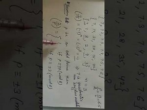 (Lecture 29) Check whether 2 is Quadratic Residue or Quadratic Non-Residue modulo an odd prime(P1)